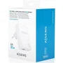 Aisens Cargador de Pared GaN Ultra Delgado 30W USB-C y USB-A Blanco